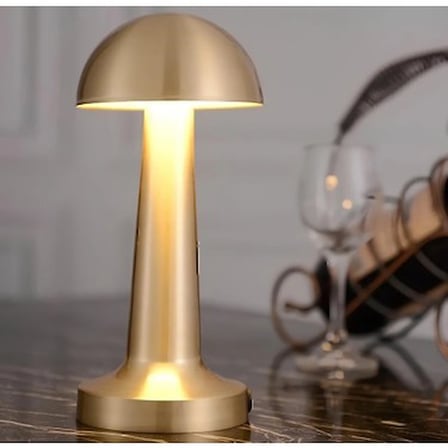 Şarjlı Metal Masa Lambası, 3 Kademe Dokunmatik Işık, Taşınabilir