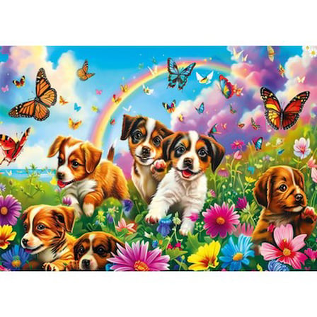 50 Parça Oynayan Yavru Köpekler Temalı Puzzle