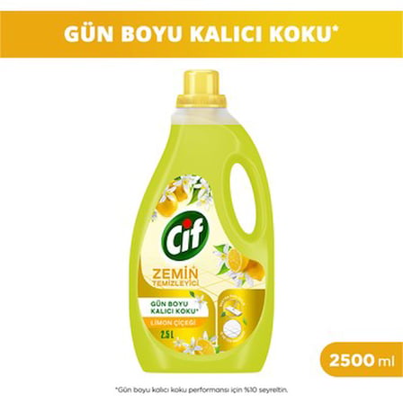 2500 ml Limon Çiçeği Aromalı Zemin Temizleyici ile Parlak Sonuç