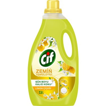 2500 ml Limon Çiçeği Aromalı Zemin Temizleyici ile Parlak Sonuç
