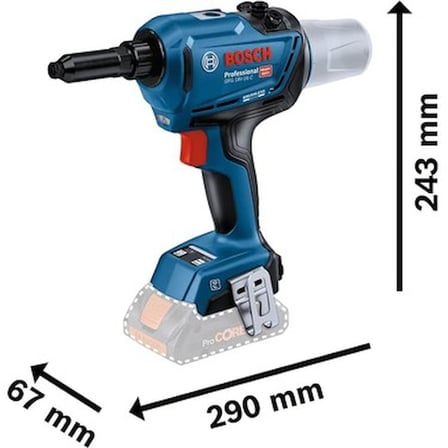 18V Perçinleme Aracı, 2 adet 4.0AH Batarya ile Uzun Süreli Performans
