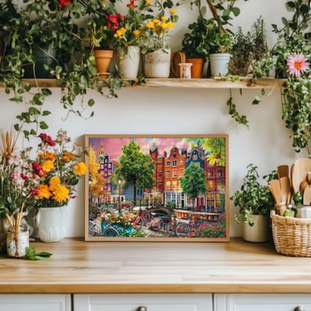 1000 Parça Amsterdam'da Güzel Gün Batımı Bulmacası