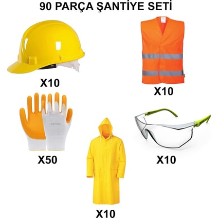 90 Parça Şantiye Eldiven Seti ile Güvenli Çalışma Fırsatı