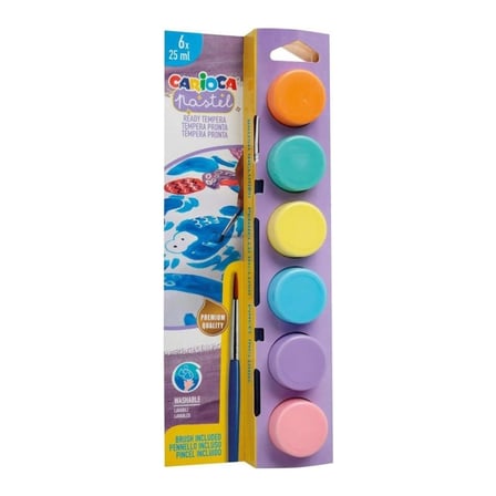 Yıkanabilir 6x25 ml Pastel Fırçalı Suluboya Seti