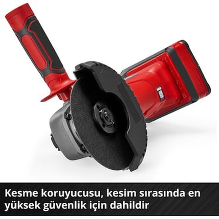 Einhell Akülü Avuç Taşlama TC-AG 18/115 Li-Solo Power X-Change (18 V, 115 mm Disk Çapı, 28 mm Kesme
