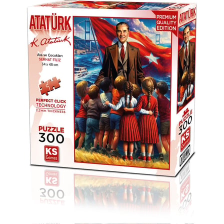 300 Parça Ata ve Çocukları Temalı Yapboz