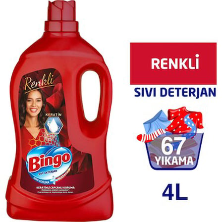 Renkli Sıvı Bakım Çamaşır Deterjanı 4 Kg