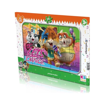 24'lü 44 Kedi Temalı Eğlenceli Puzzle Seti