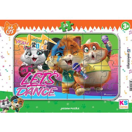 24'lü 44 Kedi Temalı Eğlenceli Puzzle Seti