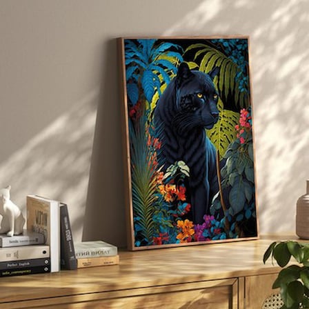 500 Parça Tropikal Temalı Siyah Panther Yapboz