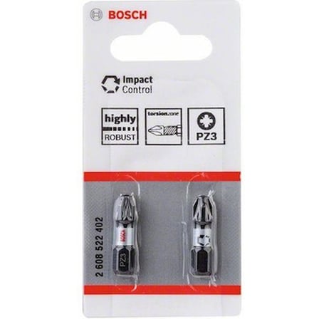 PZ3X25 mm yıldız bits ucu, 2'li paket