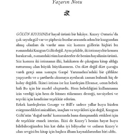 Gölün Kıyısında - Doğanın Güzellikleri ile Dolu Bir Roman