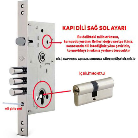Çelik Gövdeye Sahip Monoblok Kapı Kilidi Yüksek Güvenlik Sağlar