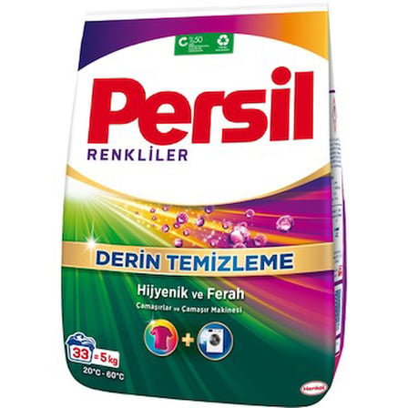 5 kg Renkliler İçin Toz Çamaşır Deterjanı 33 Yıkama