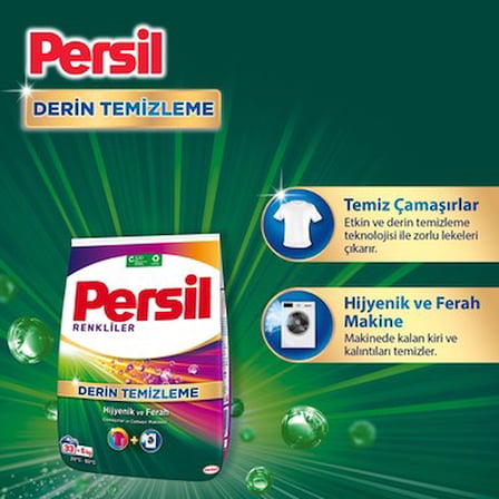 5 kg Renkliler İçin Toz Çamaşır Deterjanı 33 Yıkama