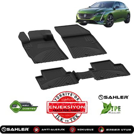 Peugeot 308 2022-2025 Uyumlu 4.5D Premium Havuzlu Paspas