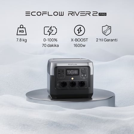 768Wh Kapasiteye Sahip Taşınabilir Güç Kaynağı, 3x800W Güç Çıkışı