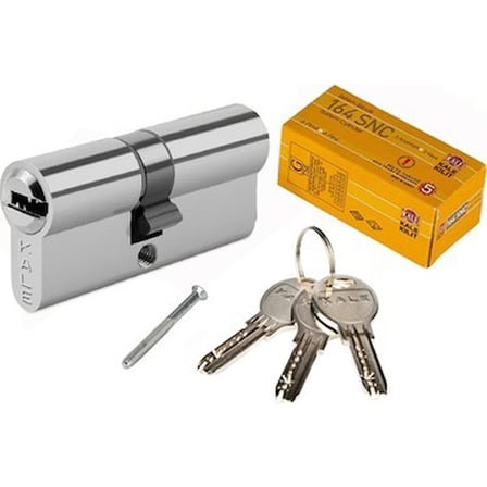 Çelik Pimli Silindir - 83 mm Nikel Anahtar 3 Adet ile Yüksek Güvenlik
