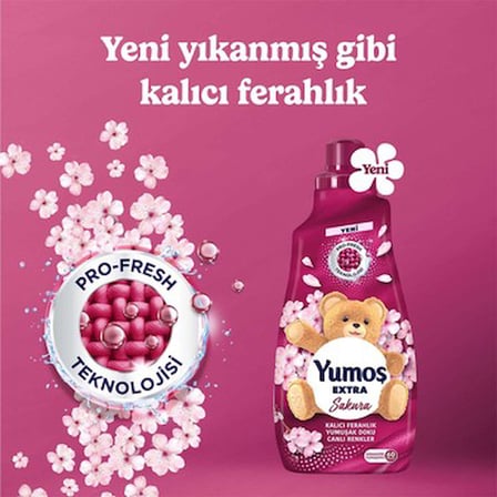 1440 ml Sakura Kokulu Konsantre Çamaşır Yumuşatıcısı 60 Yıkama