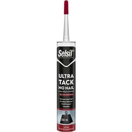 Ultra Tack Beyaz Silikon - 290 ml Hızlı Kuruyan ve 350 Kg Taşıma Kapasitesi