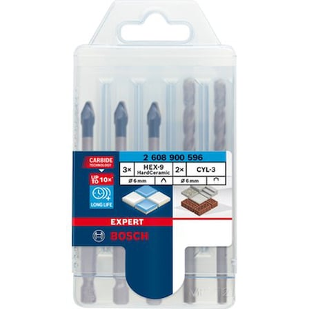 Karışık Set 6 mm Hardceramic Delme Ucu ile Yüksek Dayanıklılık
