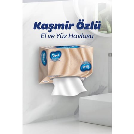 Kaşmir Özlü El ve Yüz Havlusu 80 Yaprak Kutulu
