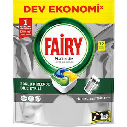 Limon Kokulu Bulaşık Makinesi Deterjanı Kapsülü 72 Adet