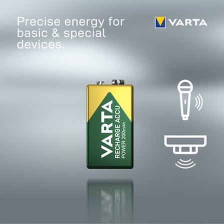 9V Şarj Edilebilir Pil, 200mAh Kapasiteli