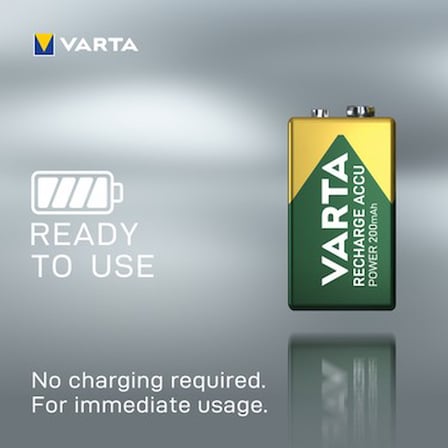 9V Şarj Edilebilir Pil, 200mAh Kapasiteli