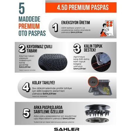 Hyundai Bayon Uyumlu 4.5D Havuzlu Oto Paspas
