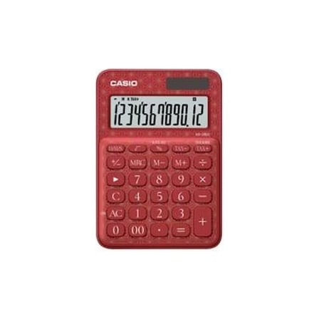 Casio MS-20UC-JRD 12 Haneli Kırmızı Desenli Masa Üstü Hesap Makinesi LCD
