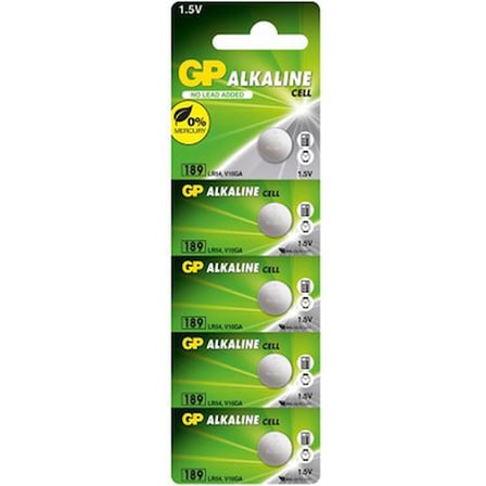 5'li LR54 AG10-LR1130 Alkalin Düğme Pil Seti