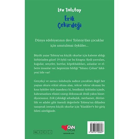 Can Çocuk Yayınları CAN SANAT YAYINLARI Erik Çekirdeği - Lev Nikolayeviç Tolstoy 9 - 12 Yaş Çağdaş
