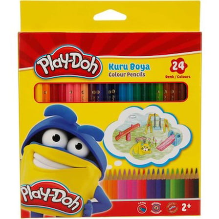 Tam Boy 24 Renkli Play-Doh Boya Kalemi Eğlenceli Sanat için