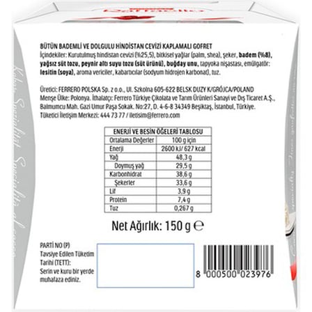 15'li Raffaello Çikolata Paketi 150 gr