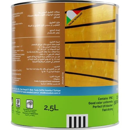 Dış Mekan Yarı Şeffaf Ahşap Astar 2,5 Lt Renk Seçenekleriyle