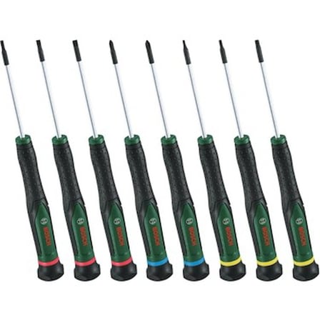 8 Parça Hassas Tornavida Seti Manyetik Uçlarla Ergonomik