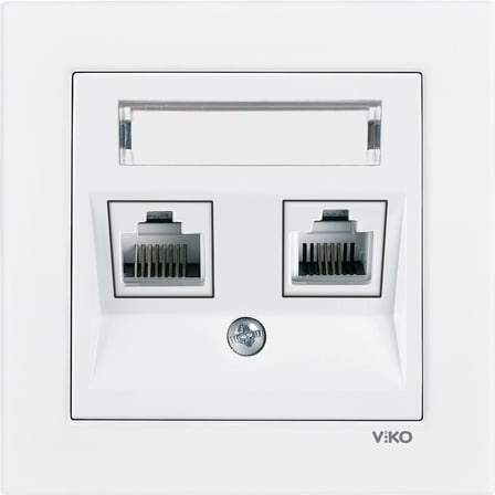 Viko Karre 55 Serisi Data Nümeris Cat6 + Cat3 Beyaz -
