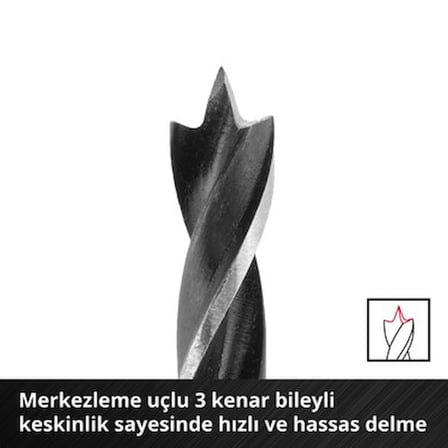 10 Parçalı Ahşap Matkap Ucu Seti Çift Spiral Yapı ile Dayanıklı