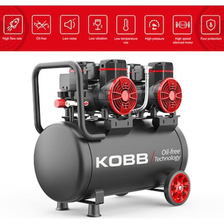 Taşınabilir 50 Lt 8 Bar Yağsız Sessiz Hava Kompresörü ile Güçlü Performans