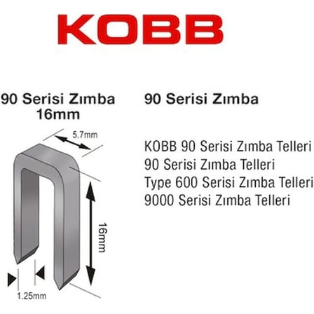 Ağır Hizmet Tipi Zımba Teli 2500 Adet 16 mm Elektrikli Kullanıma Uygun