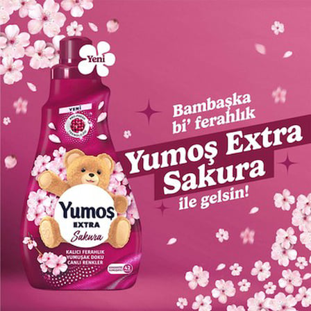 1008 ml Sakura Yıkanması Zor Eşyalar İçin Yumuşatıcı