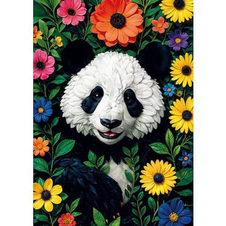 500 Parçalı Filizlenen Panda Temalı Eğlenceli Yapboz
