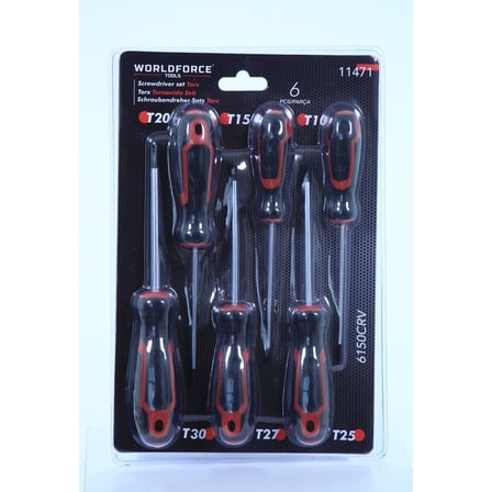 200 mm Torx Tornavida Seti 6'lı S2 Çelik Profesyonel