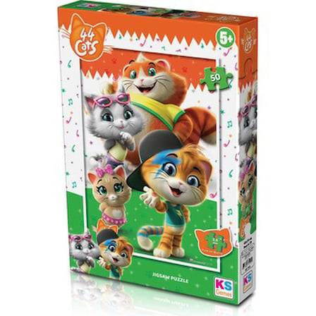 50 Parça 44 Kedi Temalı Eğlenceli Puzzle