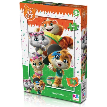 50 Parça 44 Kedi Temalı Eğlenceli Puzzle