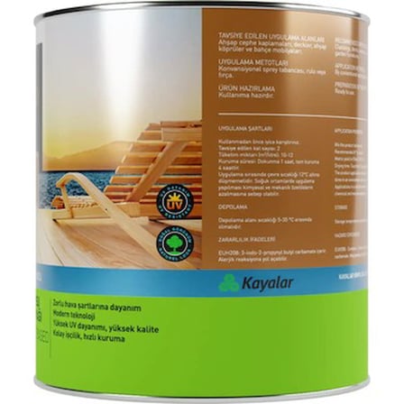 2,5 Lt Su Bazlı Deck Yağı, Şeffaf Renk ile Ahşap Koruma