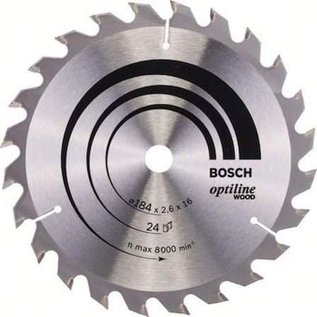Ahşap Kesimi İçin 184 x 16 mm 24 Dişli Kesici Disk