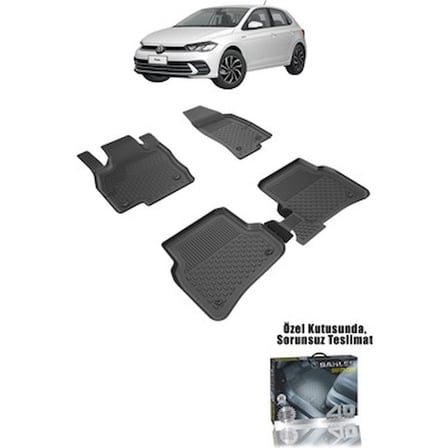 Volkswagen Polo 2017+ Uyumlu 4.5D Havuzlu Paspas