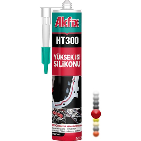 Yüksek Isı Silikonu - 280 ml Kırmızı 250°C Dayanıklılığı ile